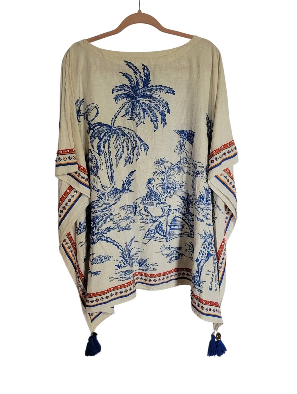 Tory Burch Silk/Linen Beach Kaftan